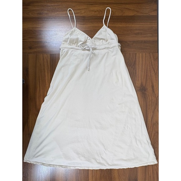 James Perse Standard Size 1 Small Cream Spaghetti Strap Midi Dress Supima Cotton - Picture 3 of 11